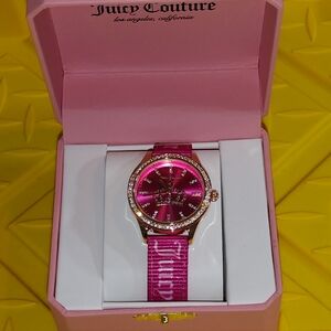 JUICY COUTURE WATCH RHINESTONES JUICY COUTURE HOT PINK WATCH NEW